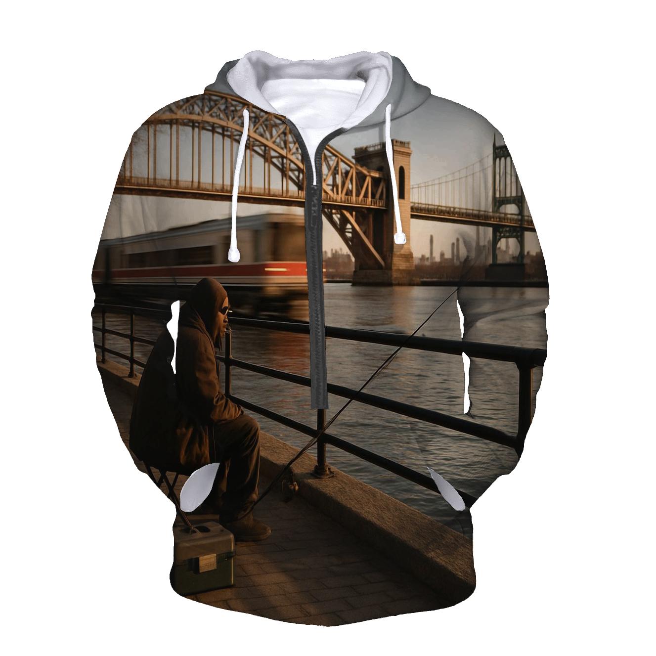 Harlem River Overlook With Co Op City In The Distance custom hoodies