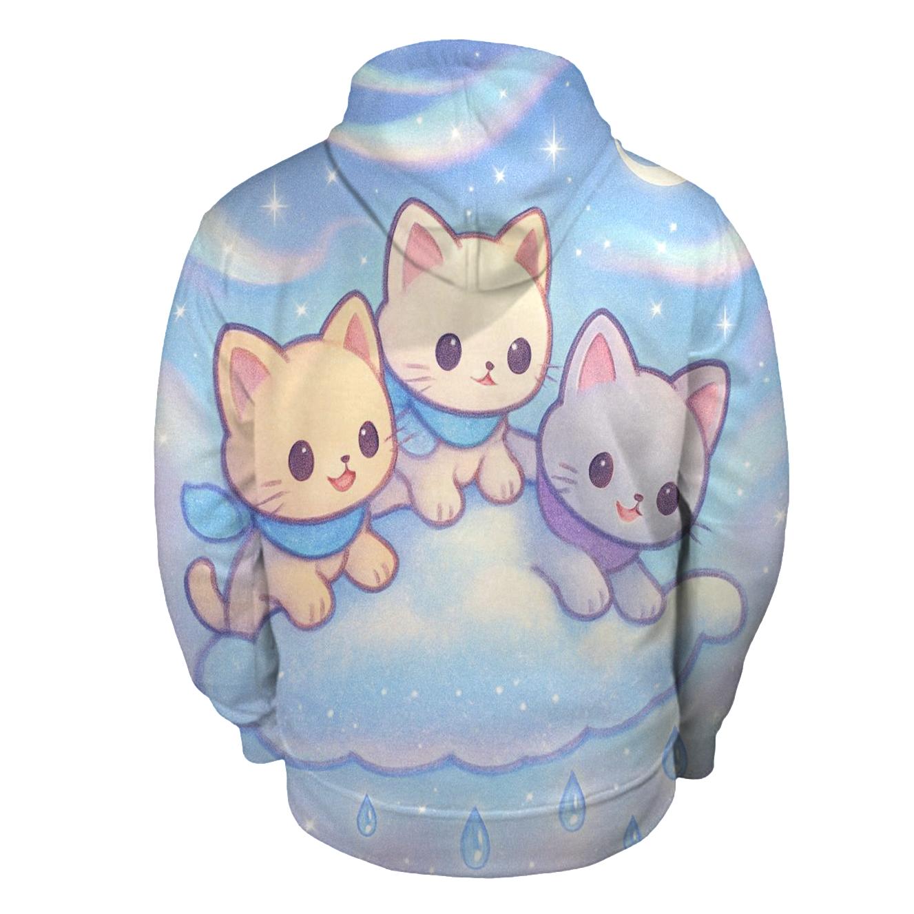 Aurora Cloud Sailor Kittens embroidered hoodies
