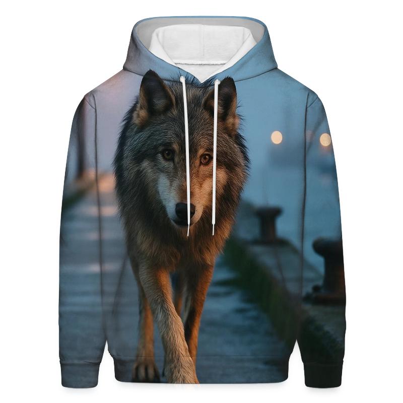 Harbor Breakwater Wolf At Blue Hour hoodie trends