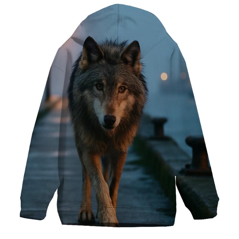 Harbor Breakwater Wolf At Blue Hour hoodie trends