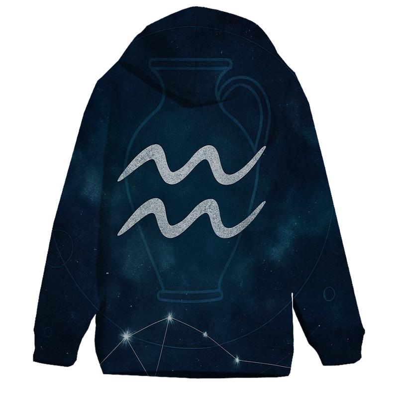 Aquarius Nebula Water Bearer Sigil zip-up hoodies