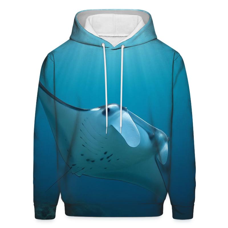 Pelagic Slipstream Reef Manta graphic hoodies