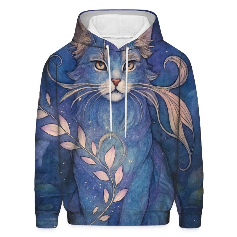 Moonlit Koi Garden Guardian Cat custom hoodies