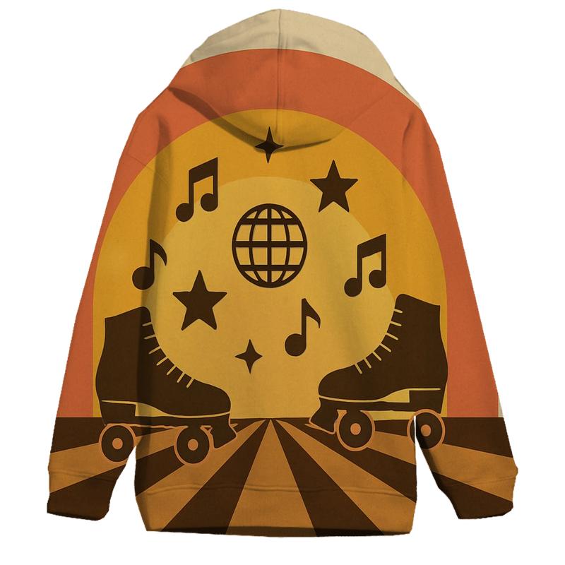 Sunset Roller Rink Rhythm premium hoodies