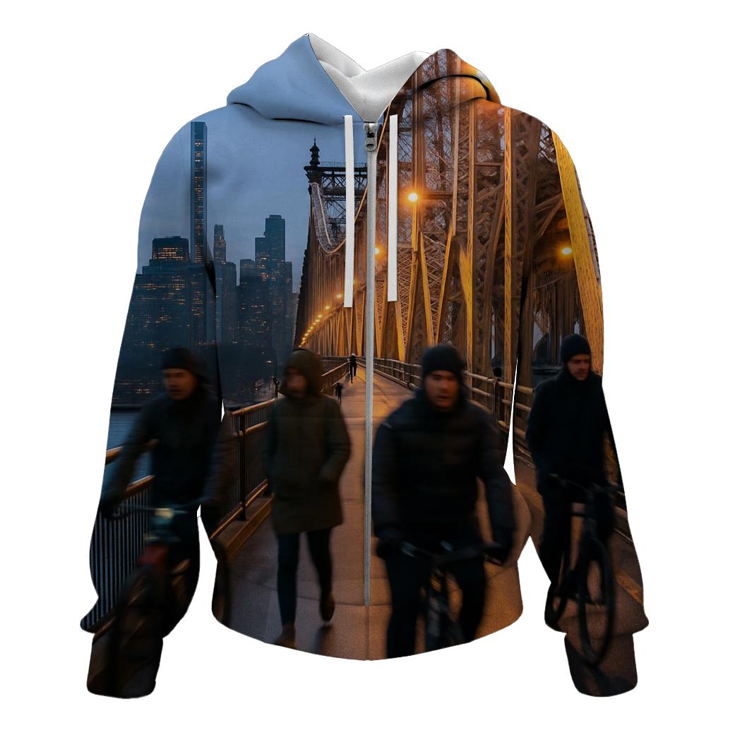Dawn Commute Over The Queensboro Bridge pullover hoodies