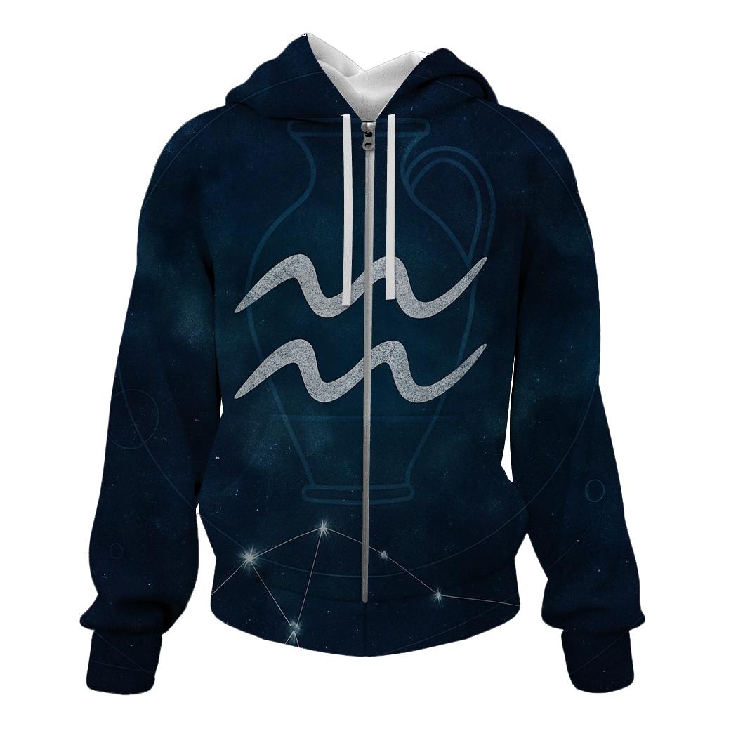 Aquarius Nebula Water Bearer Sigil custom hoodies