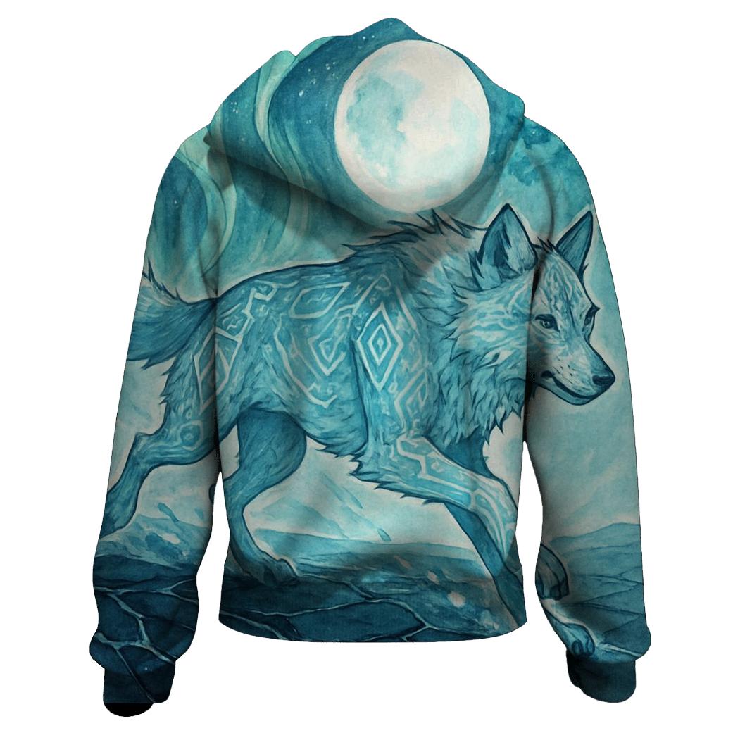 Aurora Runic Sentinel Wolf hoodies fashion