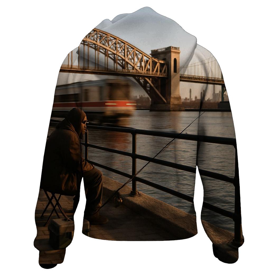 Harlem River Overlook With Co Op City In The Distance lightweight hoodies