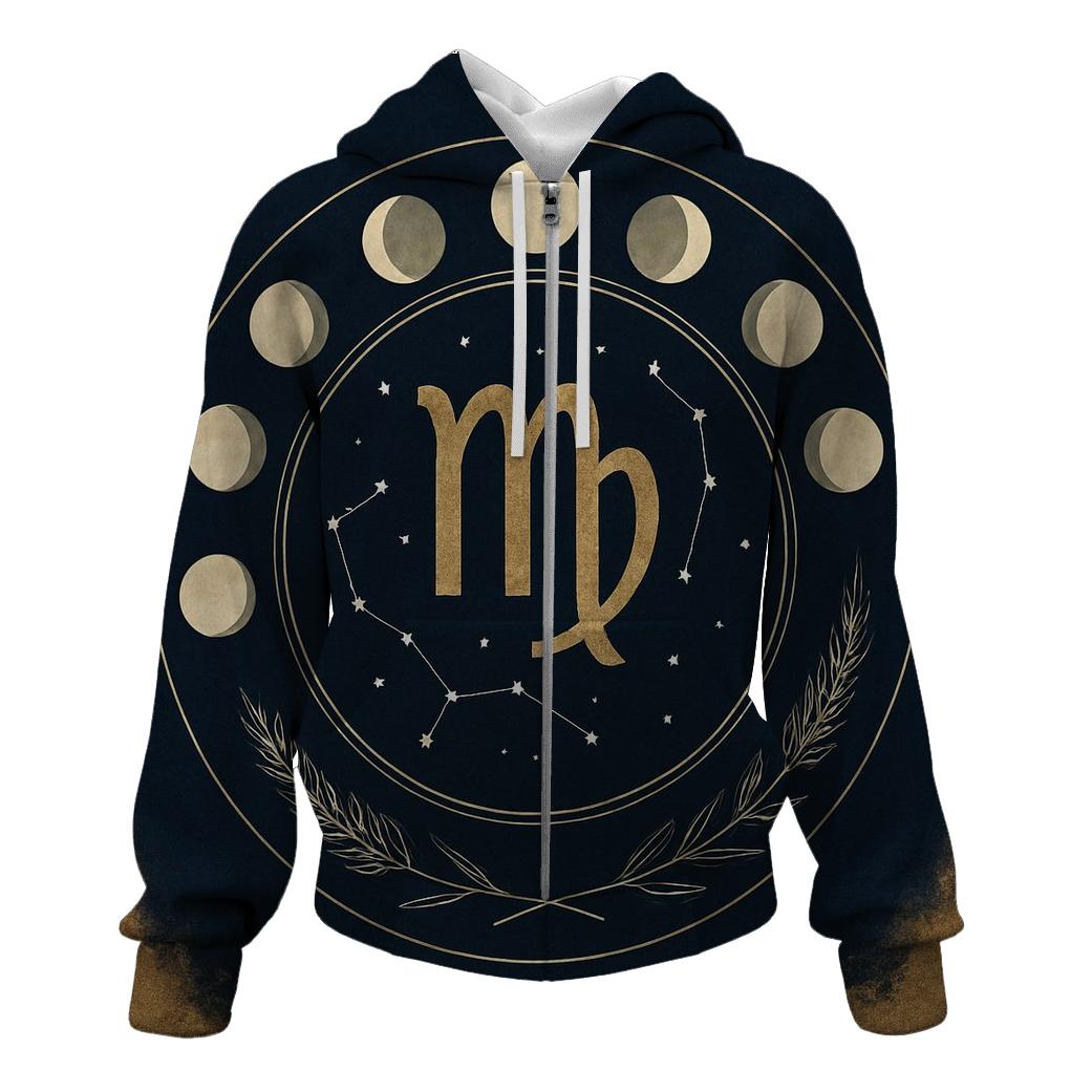 Virgo Wheat Moon Phases Constellation Seal hoodie trends