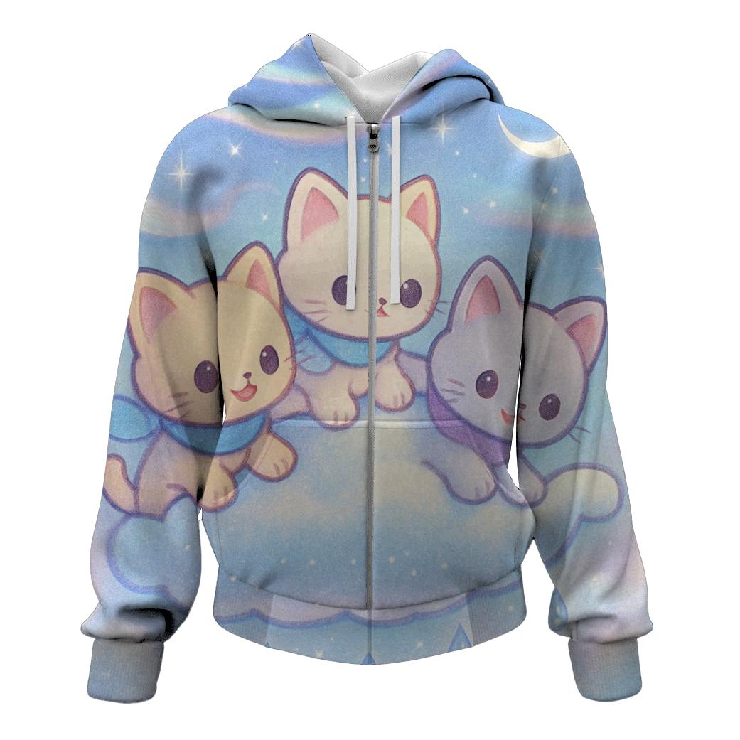 Aurora Cloud Sailor Kittens premium hoodies