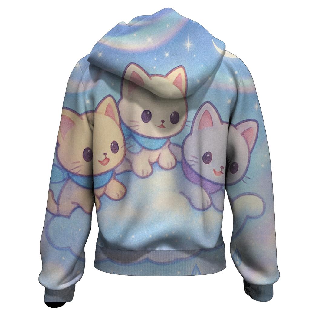 Aurora Cloud Sailor Kittens premium hoodies