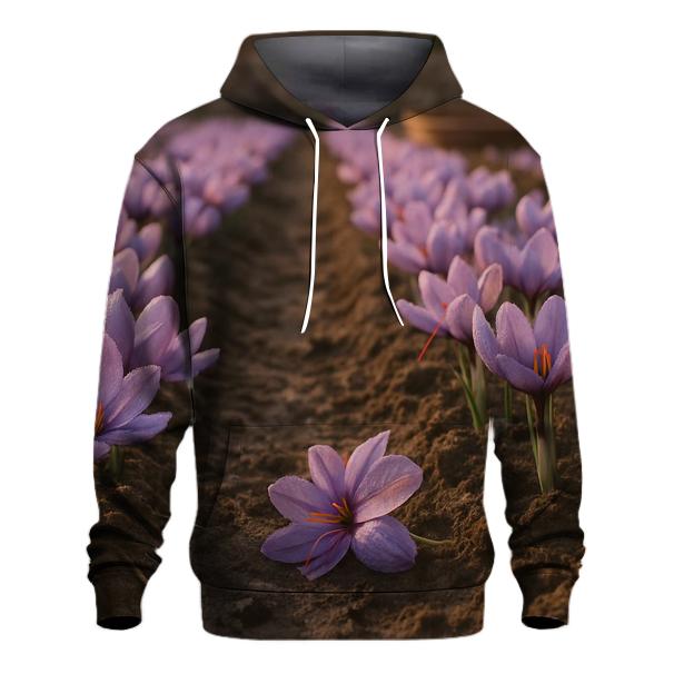 Saffron Crocus Rows After Dawn Irrigation hoodie styles
