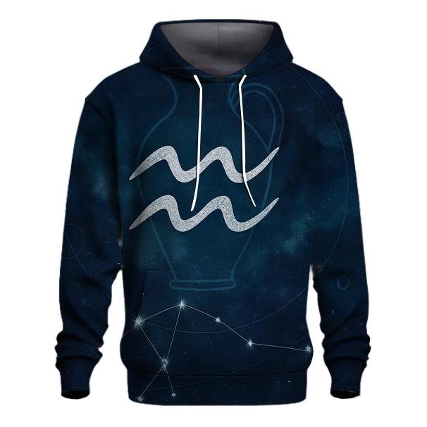 Aquarius Nebula Water Bearer Sigil embroidered hoodies