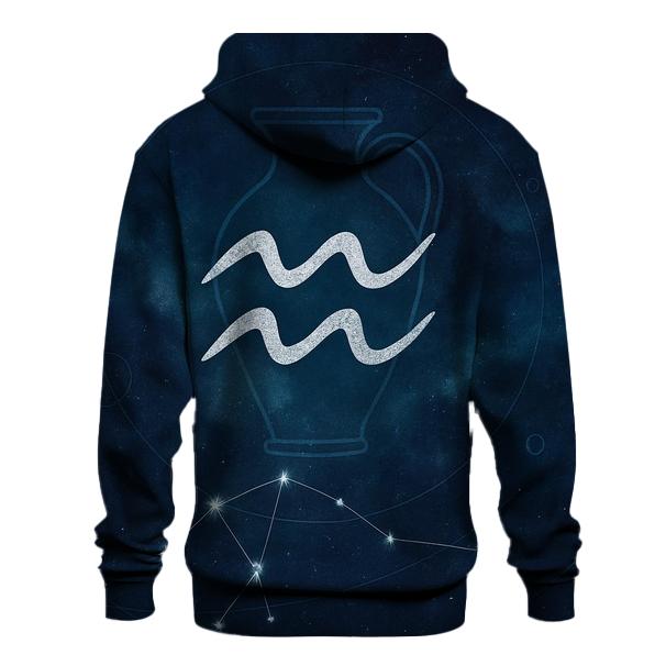 Aquarius Nebula Water Bearer Sigil embroidered hoodies