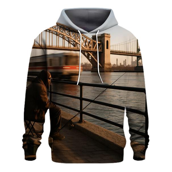 Harlem River Overlook With Co Op City In The Distance heavyweight hoodies