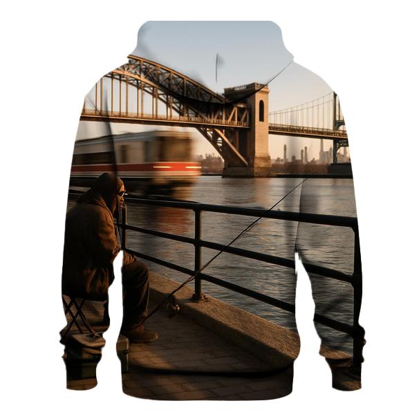 Harlem River Overlook With Co Op City In The Distance heavyweight hoodies