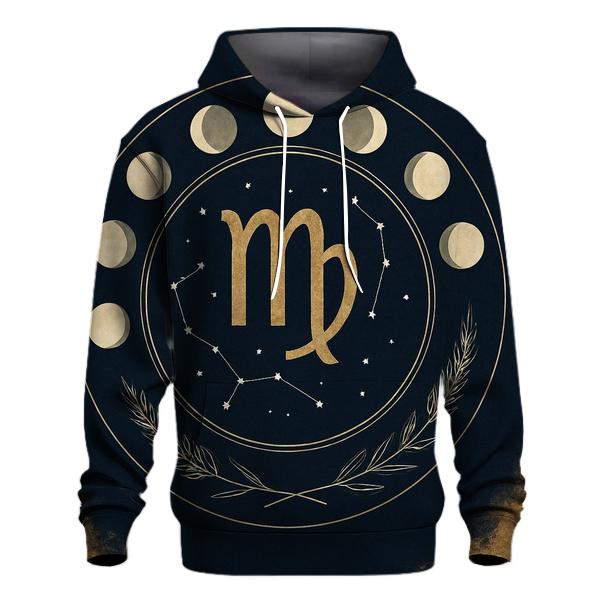 Virgo Wheat Moon Phases Constellation Seal designer hoodies