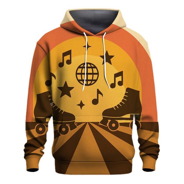 Sunset Roller Rink Rhythm embroidered hoodies