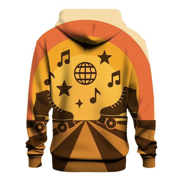 Sunset Roller Rink Rhythm embroidered hoodies
