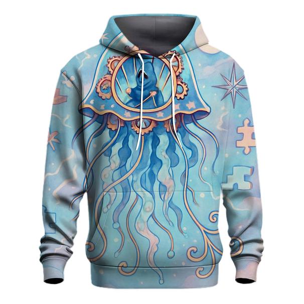 Clockwork Jellyfish Pilgrim embroidered hoodies