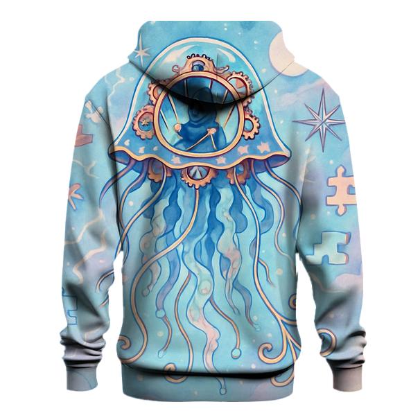 Clockwork Jellyfish Pilgrim embroidered hoodies