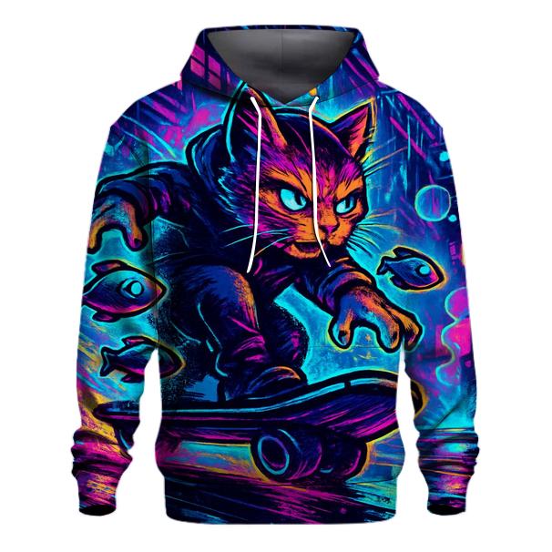 Neon Alley Magnet Cat Courier custom hoodies