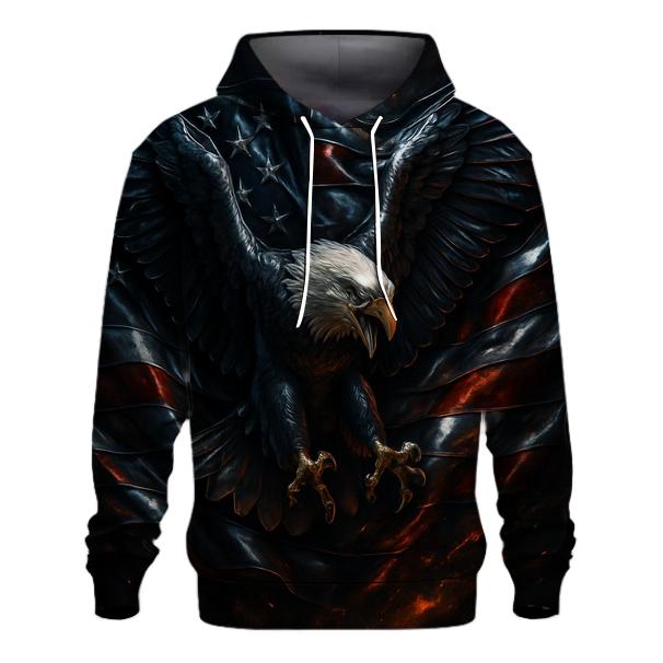 Steel Eagle Over Thunderfold Flag custom hoodies