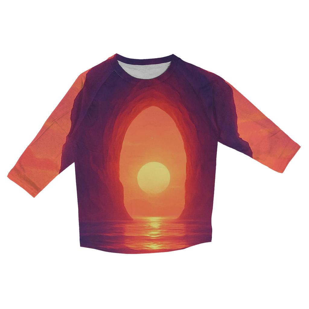 Tideglass Sunset Cathedral custom 3/4 sleeve shirts