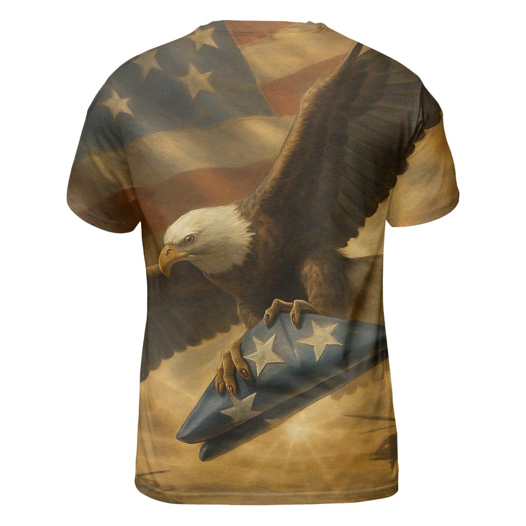 Thunder Eagle Through Flagborne Clouds custom all-over print shirts