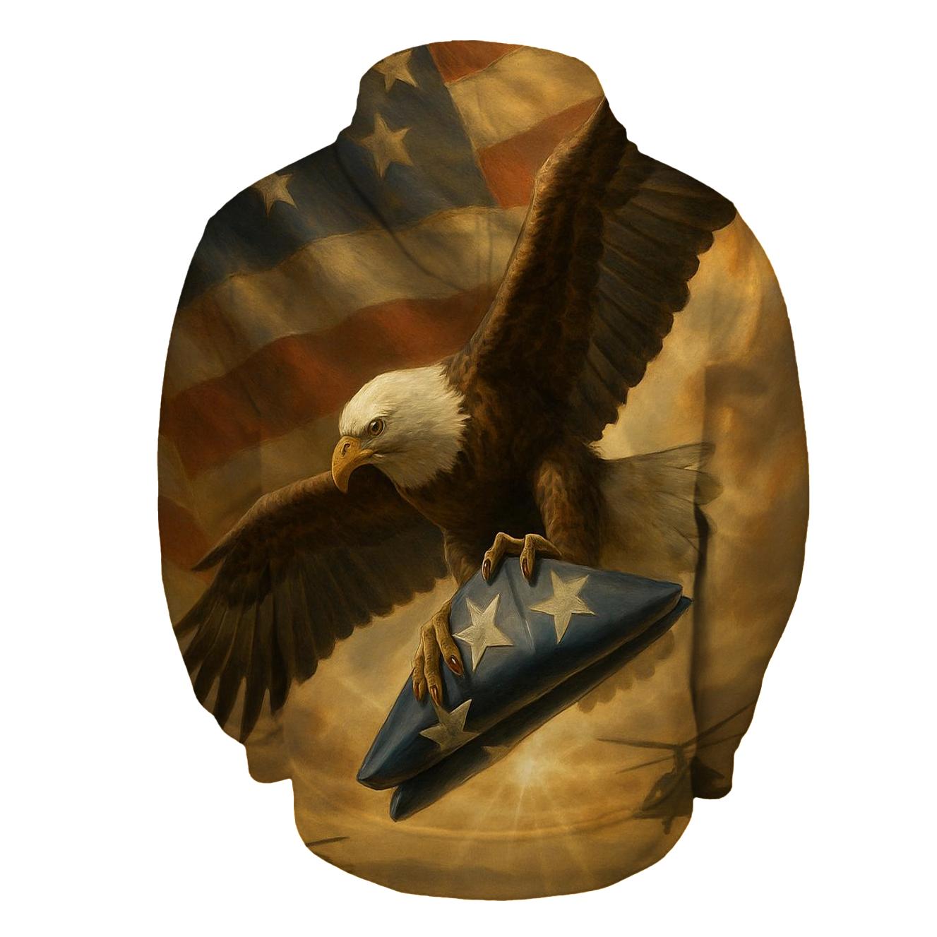 Thunder Eagle Through Flagborne Clouds lightweight hoodies