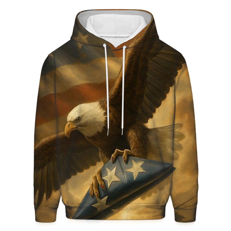 Thunder Eagle Through Flagborne Clouds heavyweight hoodies