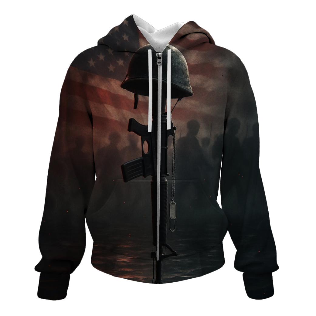 Liberty Lantern Over Quiet Waters embroidered hoodies