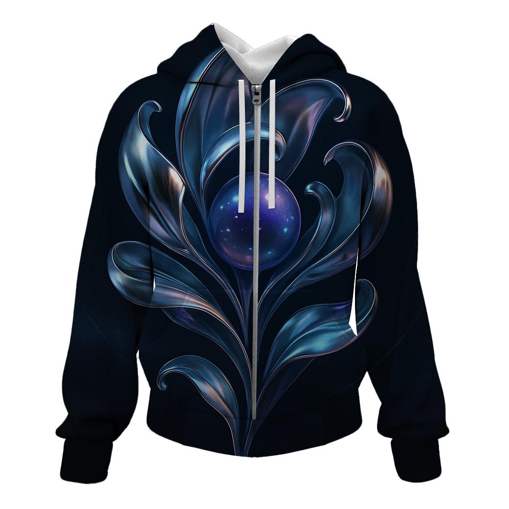Chrome Aurora Bloom heavyweight hoodies