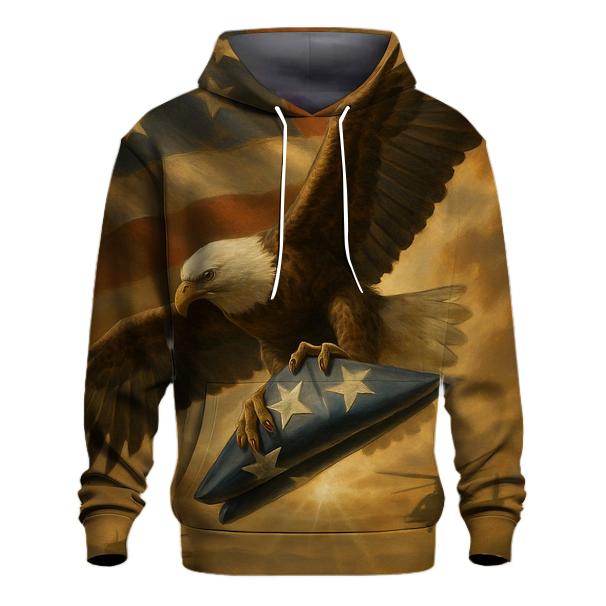 Thunder Eagle Through Flagborne Clouds zip-up hoodies