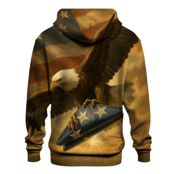 Thunder Eagle Through Flagborne Clouds zip-up hoodies
