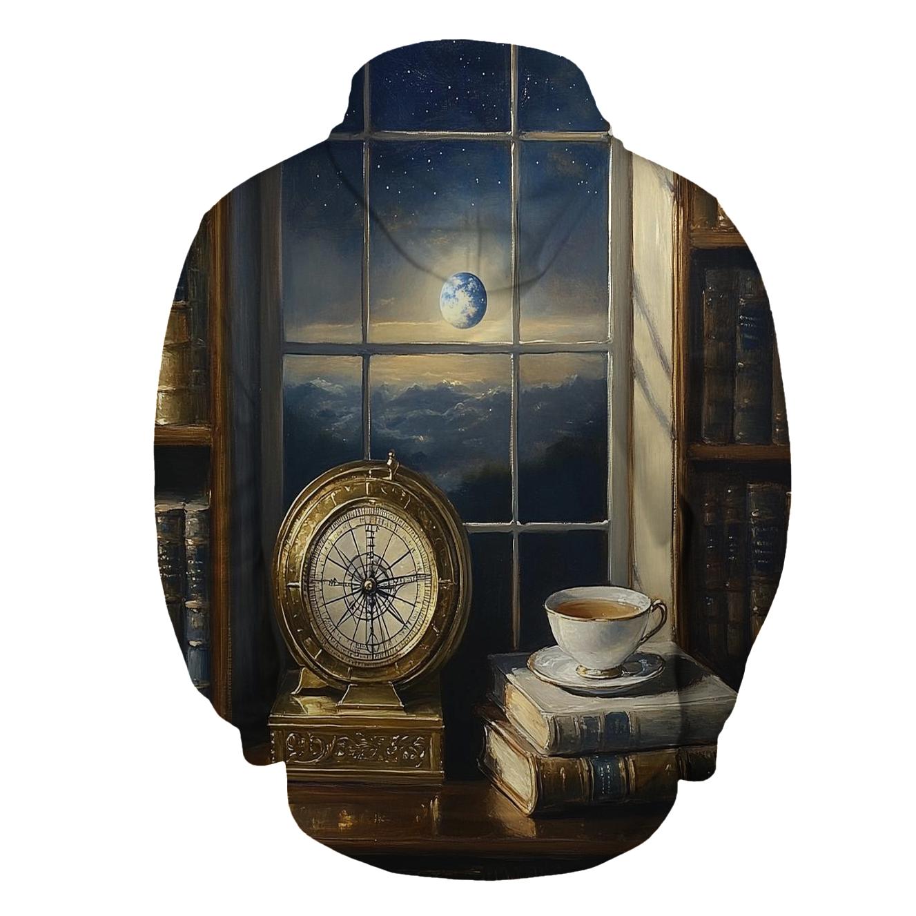 Johannes Vermeer Inspired Lunar Library Still Life hoodie designs