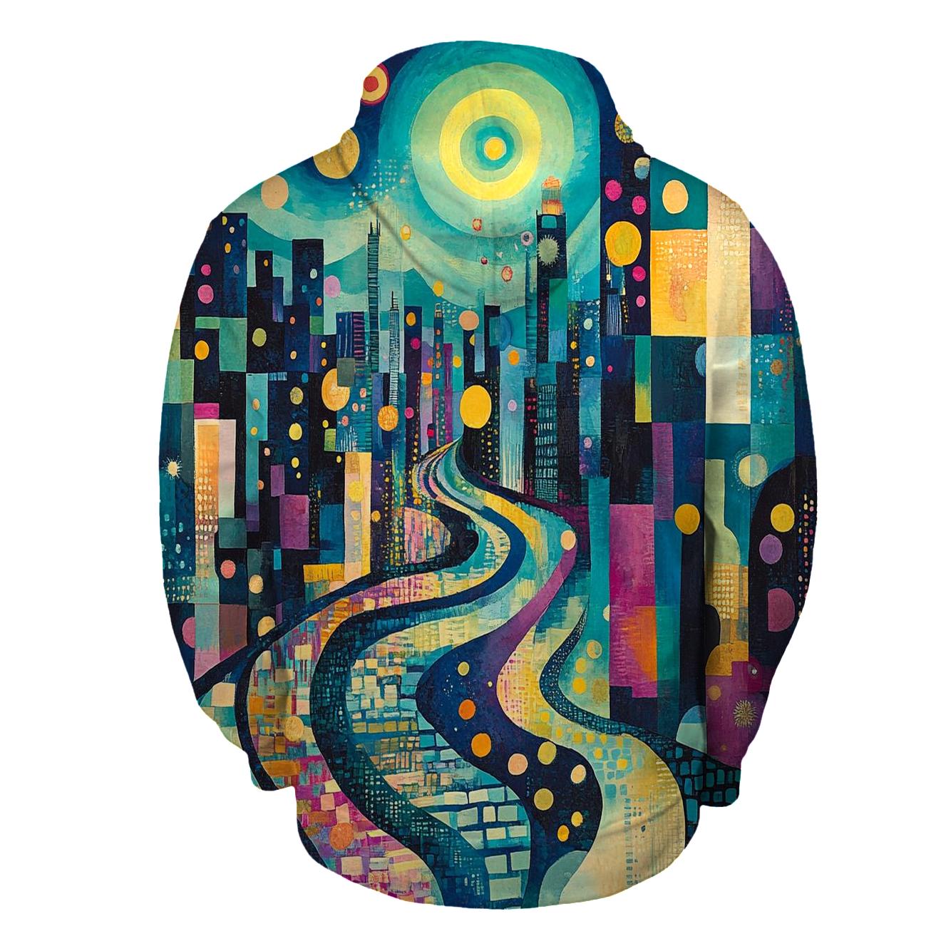 Wassily Kandinsky Inspired Aurora Festival Street printed hoodies