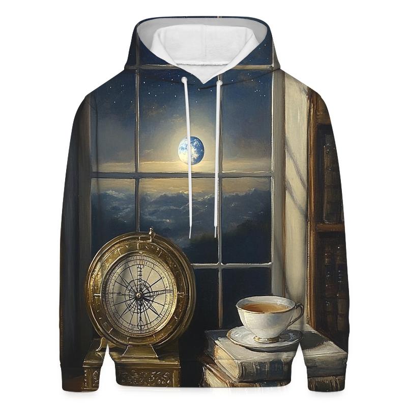 Johannes Vermeer Inspired Lunar Library Still Life heavyweight hoodies