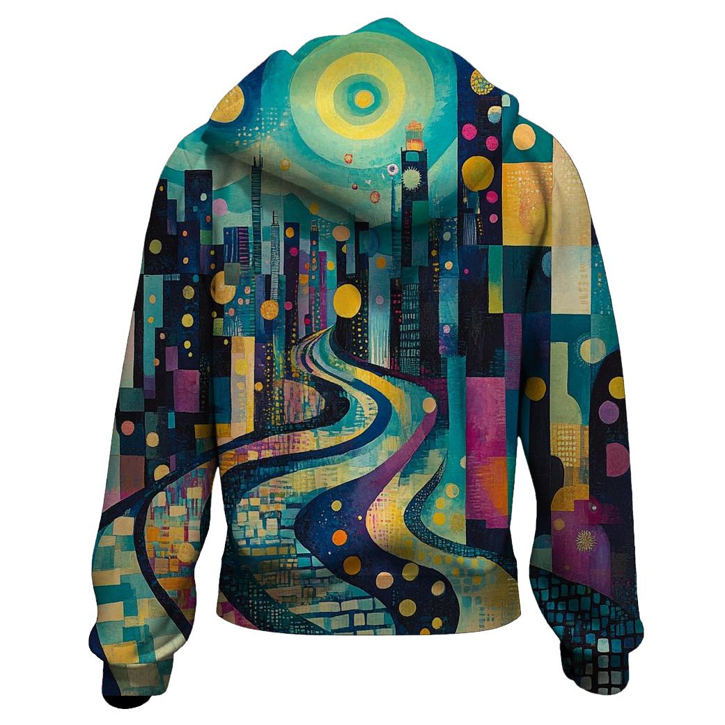 Wassily Kandinsky Inspired Aurora Festival Street lightweight hoodies