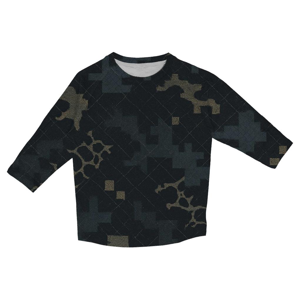 Urban Ripstop Pixel Net Camo custom 3/4 sleeve shirts