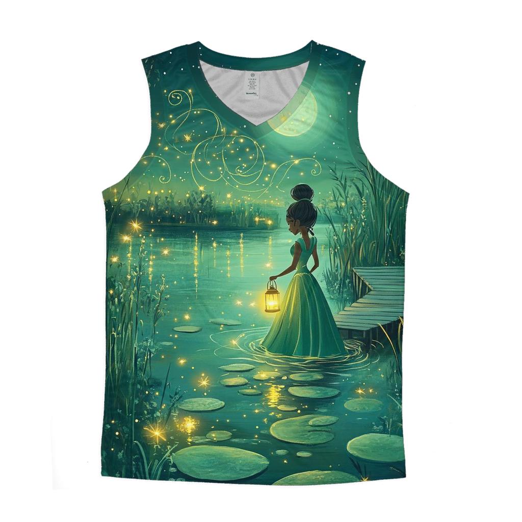 Tiana Firefly Lantern Garden Disney Inspired personalized athletic tanks