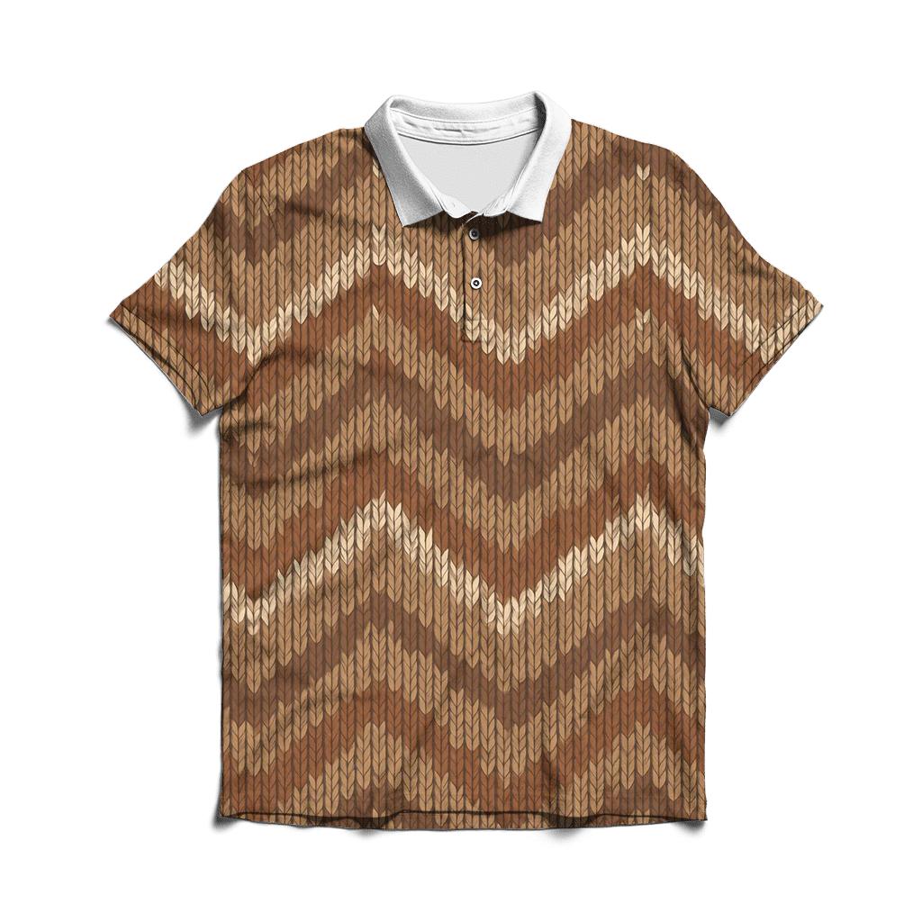 Quill Chevron Knit Illusion designer slim fit polos