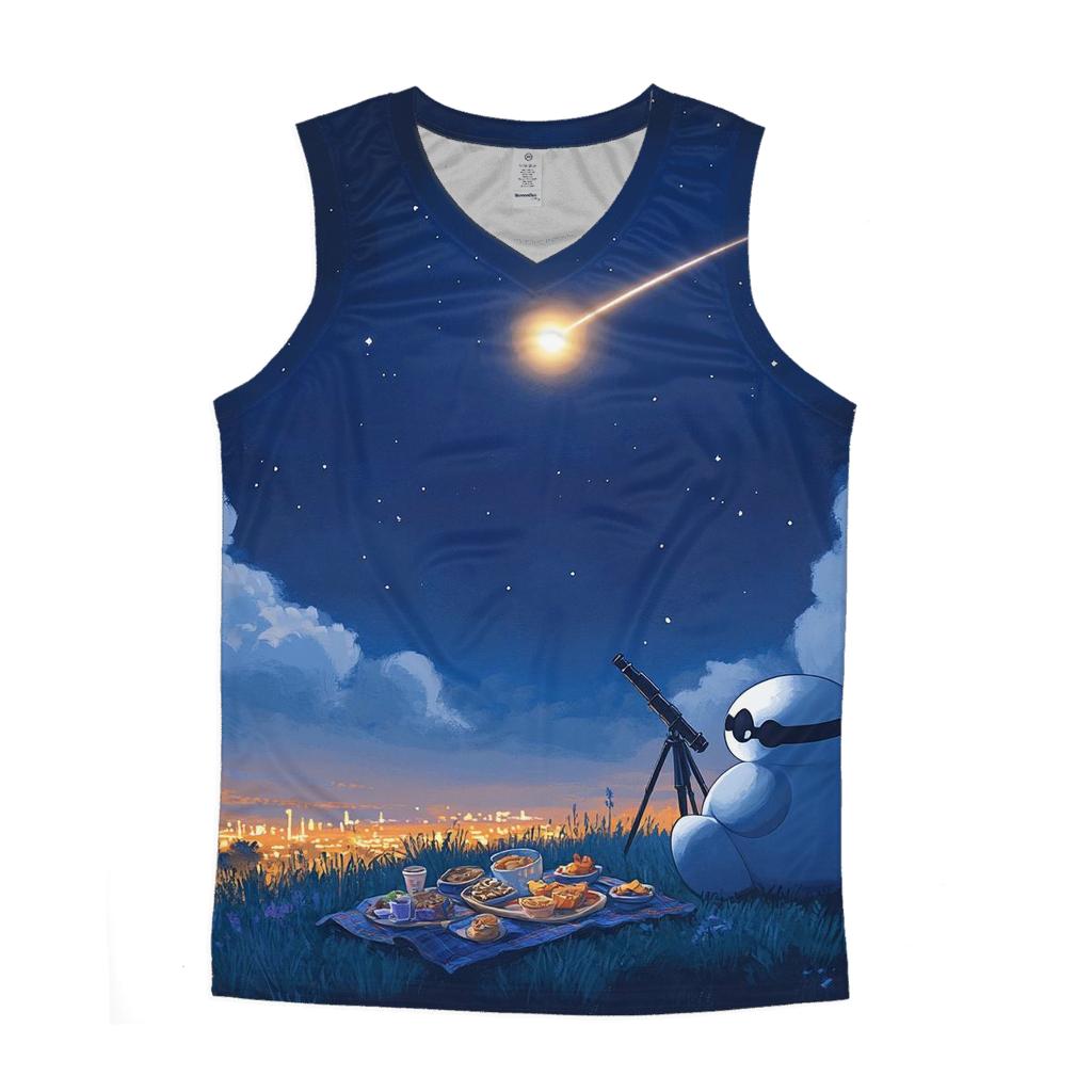 Baymax Comet Chasing Picnic Disney Inspired casual summer tank tops