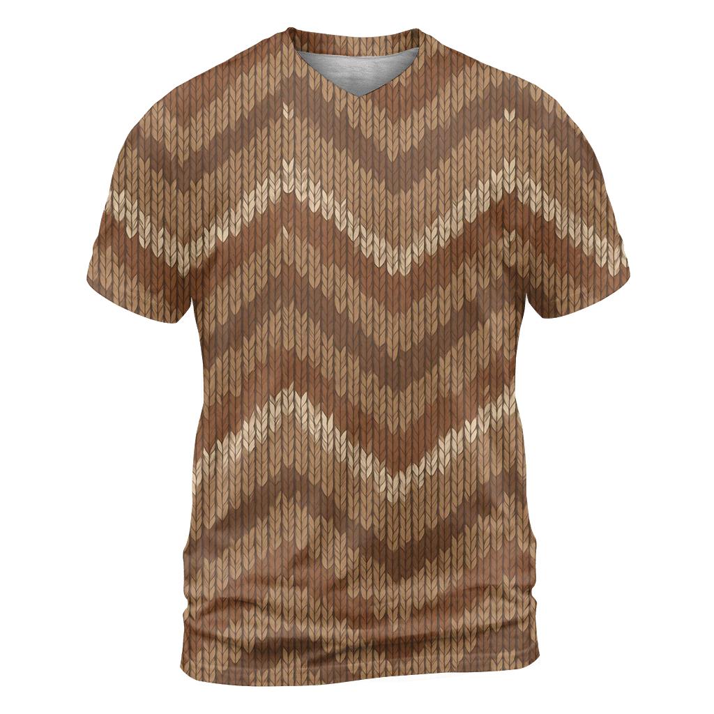 Quill Chevron Knit Illusion designer pattern shirts