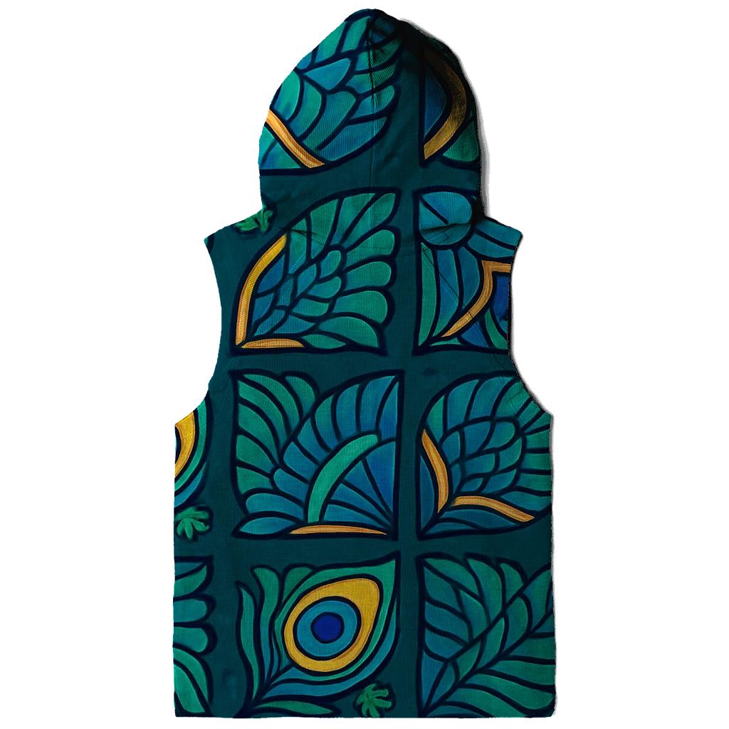Iridescent Peacock Eye Pinwheel Tiles hoodie designs