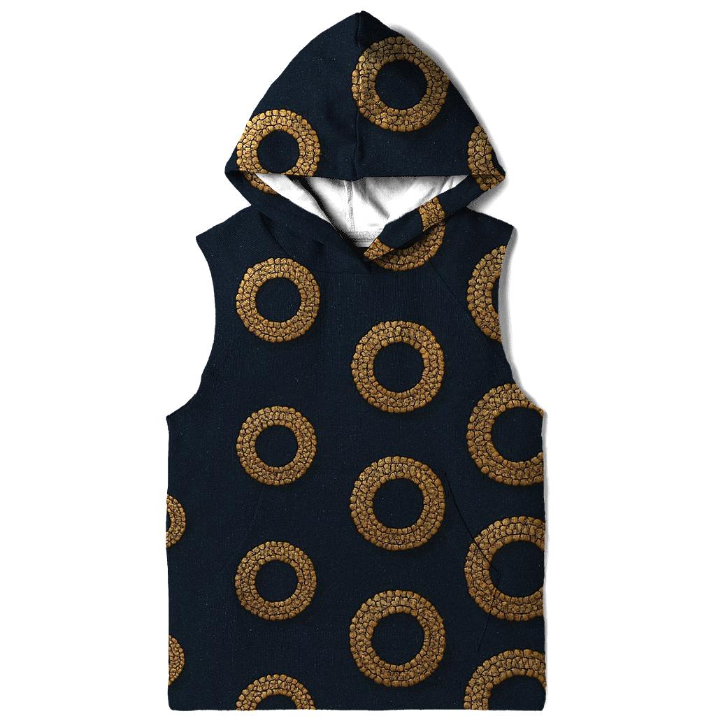 Sequin Halo Polka Cascade On Deep Navy embroidered hoodies