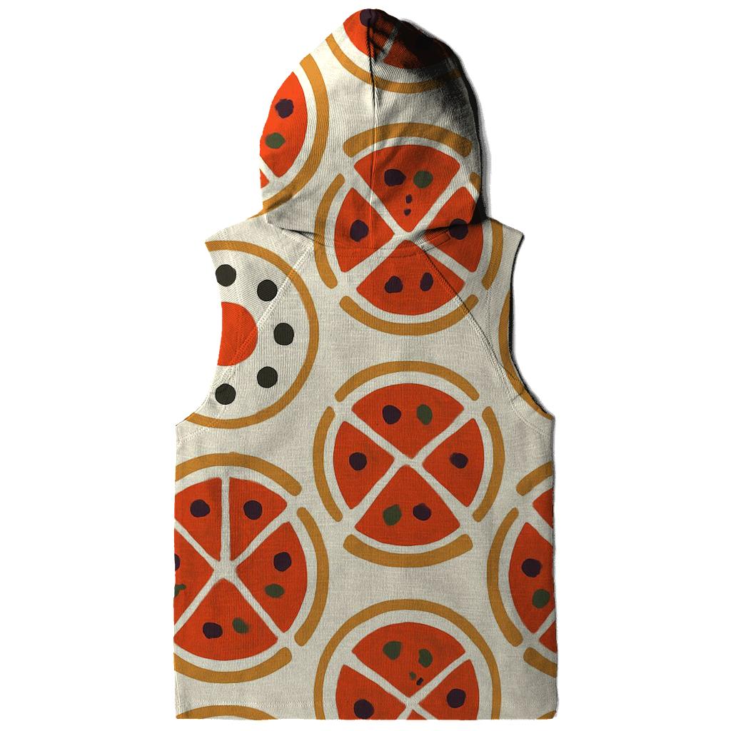 Minimal Slice Wheel And Pepperoni Orbit Grid hoodie designs