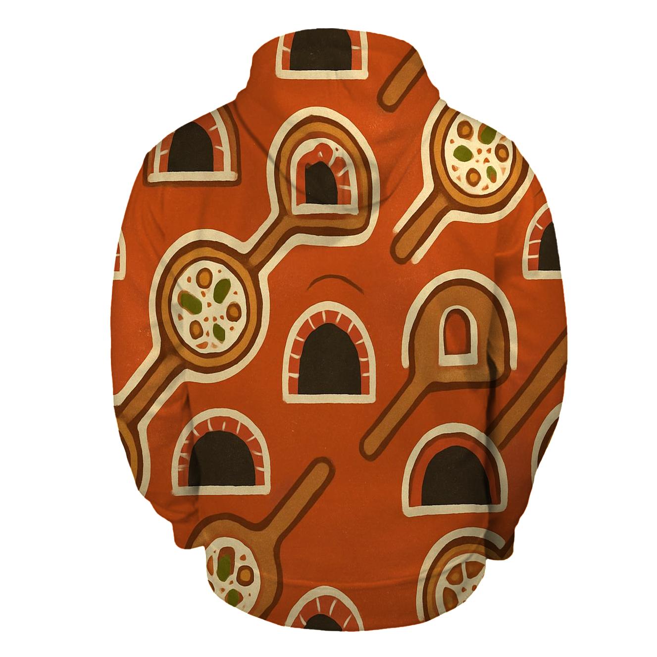 Brick Oven Glow Pizza Peel Lattice graphic hoodies