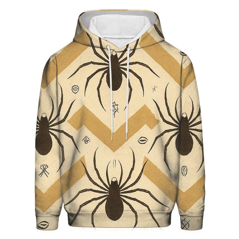 Entomology Chic Spider Silhouette Chevron On Ivory hoodies fashion