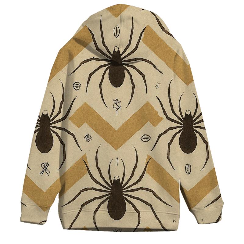 Entomology Chic Spider Silhouette Chevron On Ivory hoodies fashion